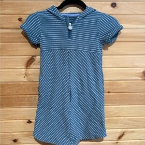 Charming Blue Striped Kids Dress